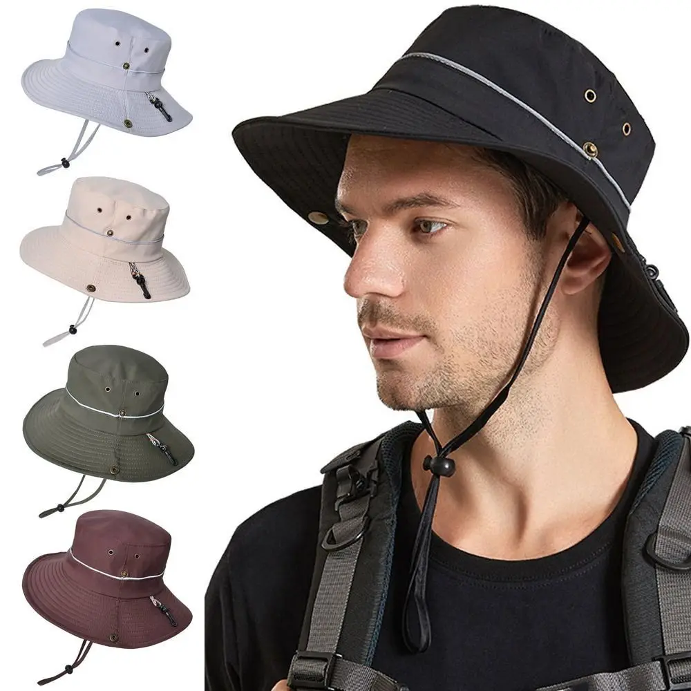 

Outdoor Fishing Hunting Hiking Boonie Hat Sun Hat Wide Brim Bucket Cap