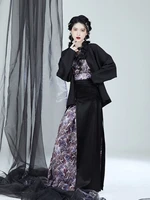 2022 chinese improved hanfu song dynasty style fashion daliy hanfu dress for woman girl flower print