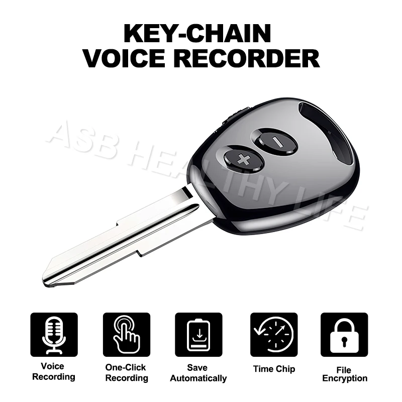 

Mini Key Audio Recording Device Voice Activated Recorder for Lectures Meetings Classes Audio Recorder Portable USB MP3 Playback