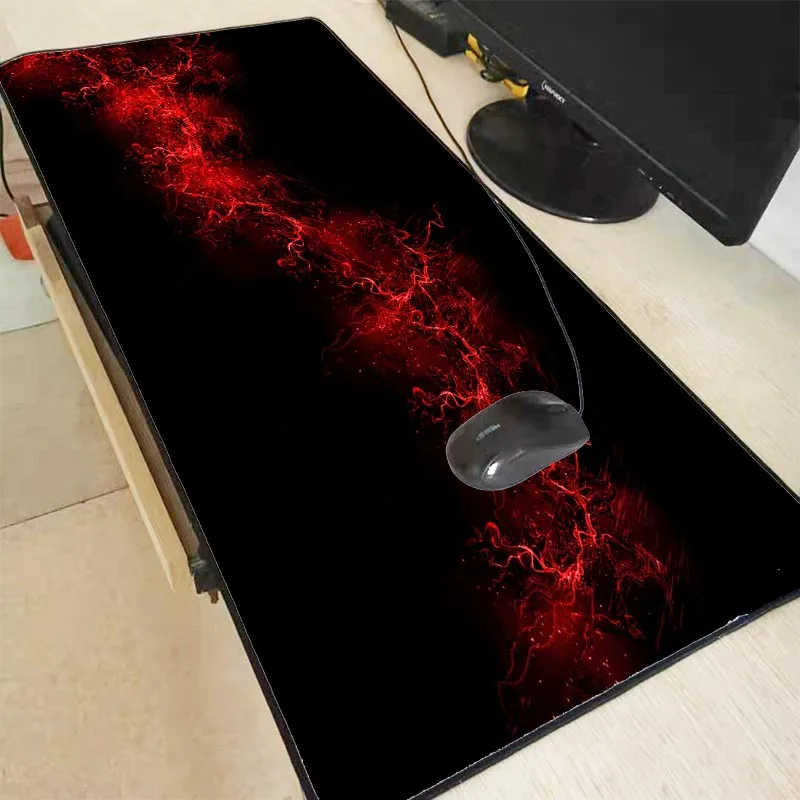 

MRGBEST Black Night Space Red Sky Extra Large Mousepad Big Computer Gaming Mousepad Anti-slip with Locking Edge Gaming Mouse Mat