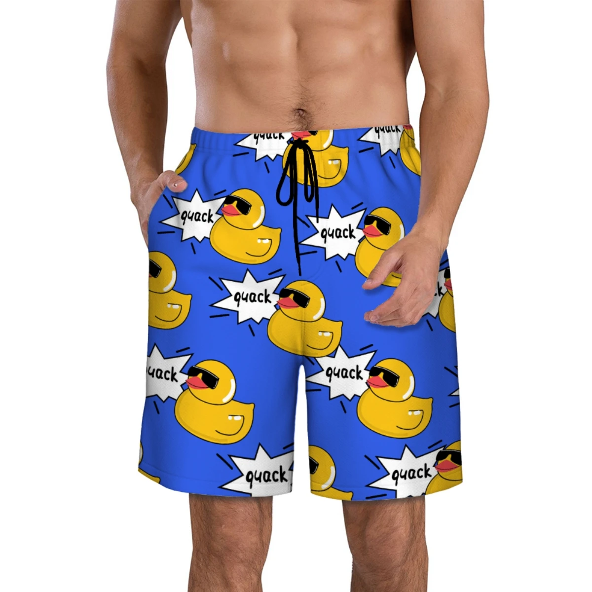 

Мужские повседневные шорты, маленькие желтые шорты с рельефным рисунком, дышащие быстросохнущие спортивные шорты для серфинга и бега