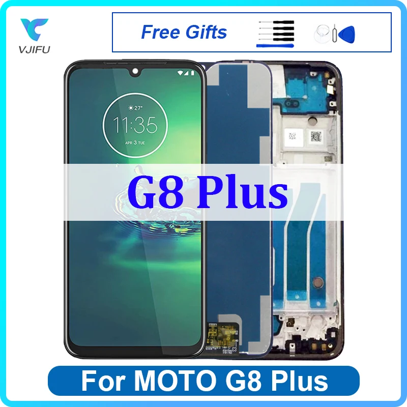 Оригинальный ЖК-дисплей для Motorola Moto G8 Plus XT2019, дисплей с сенсорным экраном, цифровой преобразователь в сборе, замена, ремонт телефона, протестирован