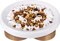 Slow Feeder Cat Bowl Slow Feed, Ceramic Cat Puzzle Feeder Interactive Fun Slow Feed Bloat Stop Eating Diet Pet Dog Bowls