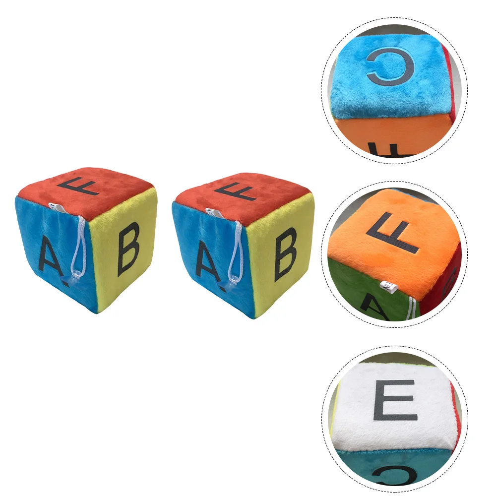 

2Pcs Color Cognition Dice Dice Pendant Creative Alphabet Dice Educational for Gifts Decor
