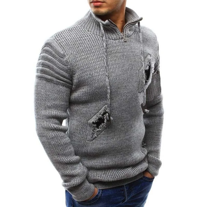 

Men's Sweaters Autumn Winter Sweater Men Casual Solid Mens Full Sleeve Cotton Knitted Pullover M-XXL Knitwear Pull Homme