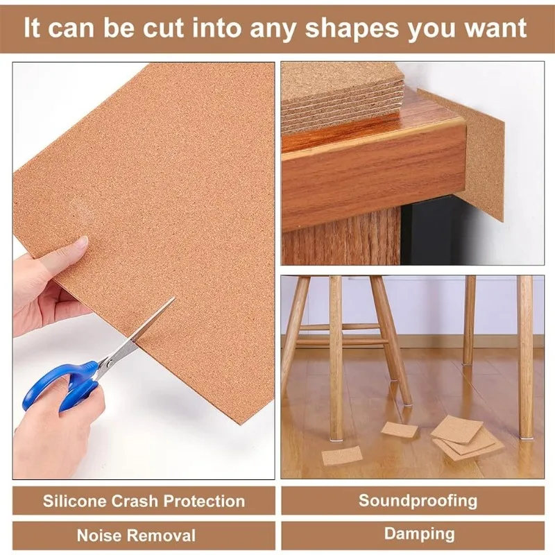 30 шт. самоклеящиеся пробковые листы 4 х4 дюйма