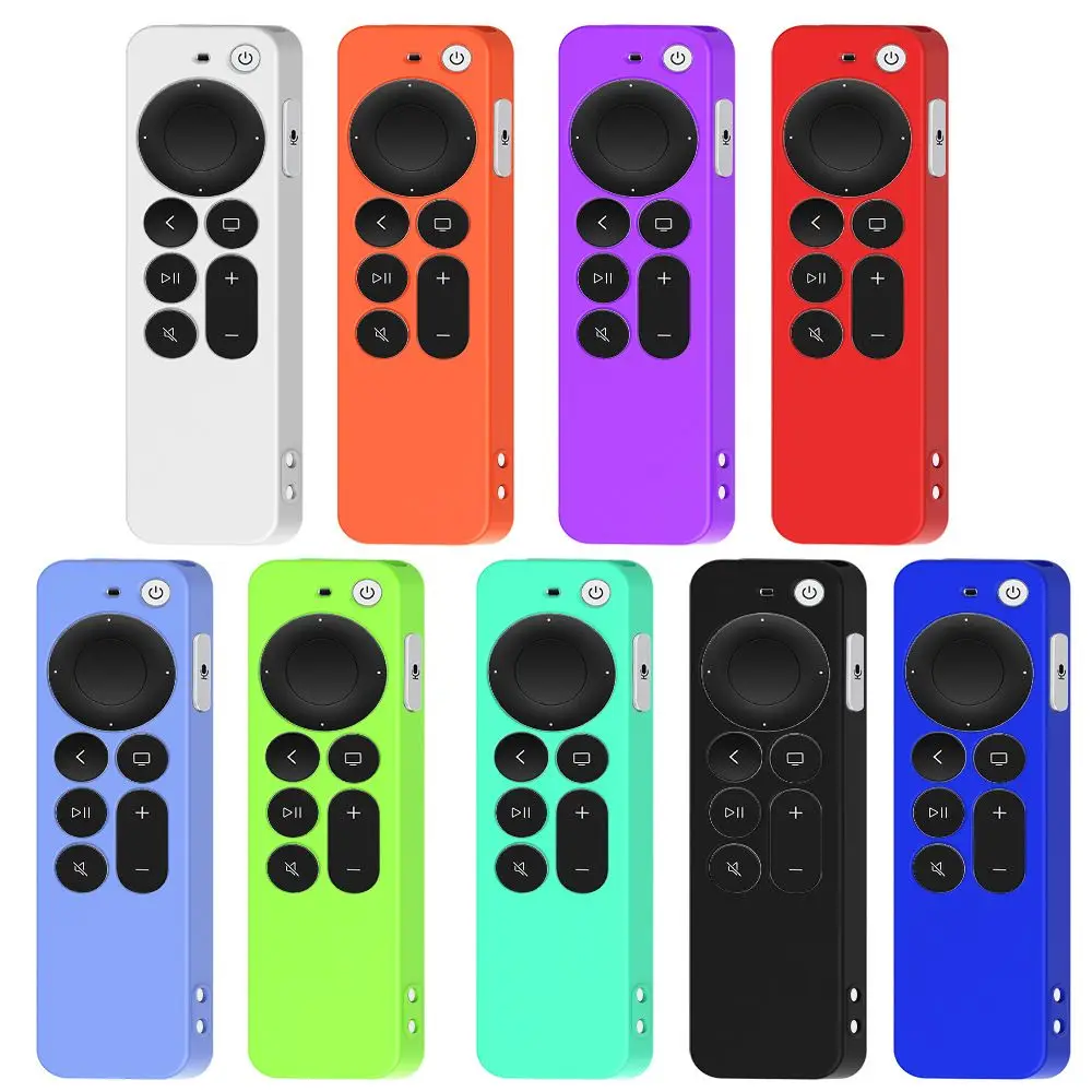 2022 new Anti-Lost Protective Case for Apple TV 4K 2nd Gen Siri Remote Anti-Slip Durable Silicon Shockproof Cover