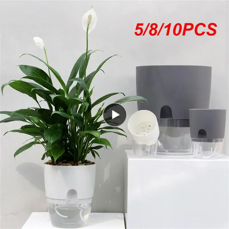 

5/8/10PCS For Indoor Plants Flower Pot Plastic Double Layer Cotton Rope Transparent Self Watering Cotton Rope Self Watering