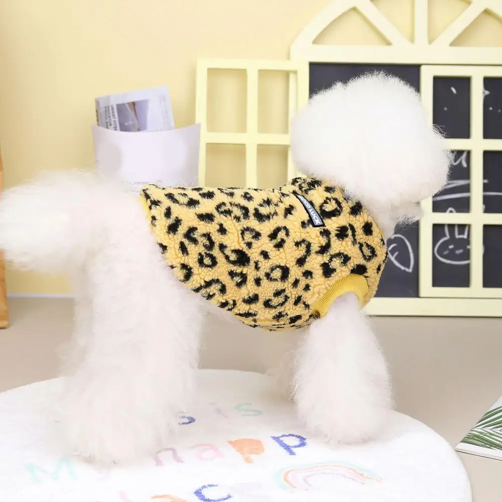 

Stylish Pet Vest Casual Pet Clothes Soft Leopard Print Dog Clothes Dress Up
