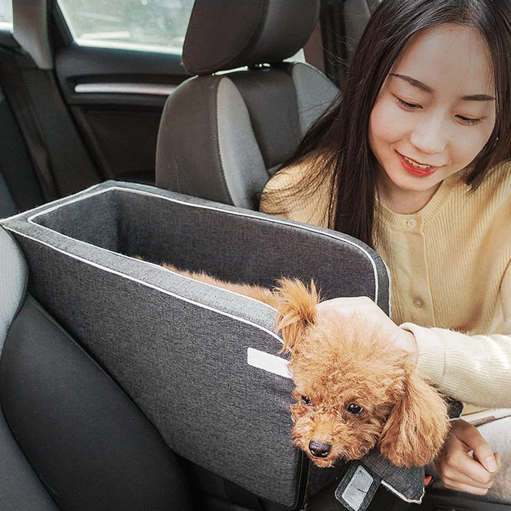 

Car Pet Bed Center Console Dog Seat Puppy Seats Dogs Belt Small Washable Travel Accessory