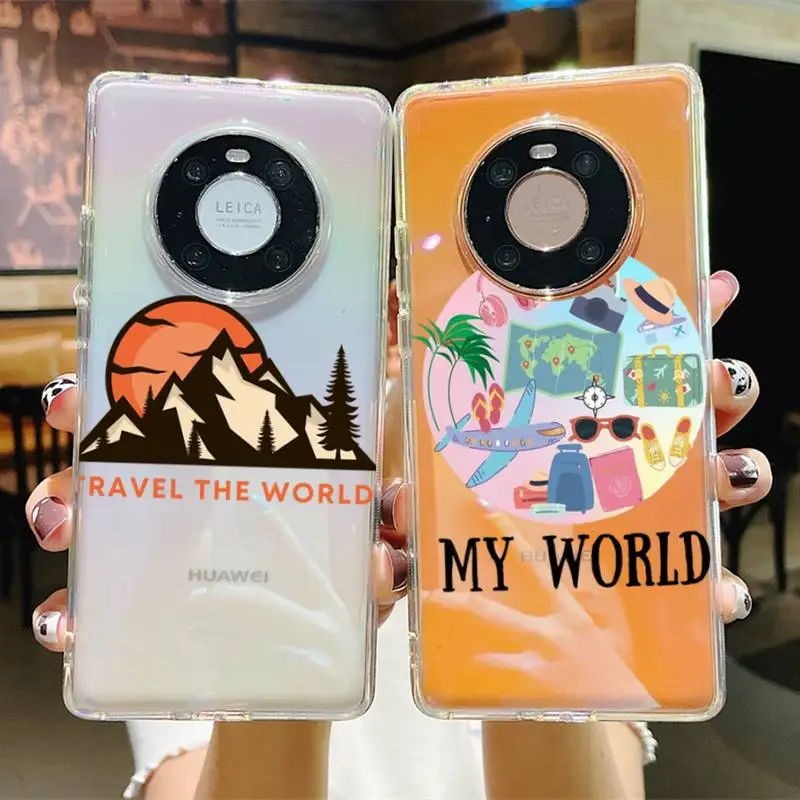 

YNDFCNB Popular World Map Travel Airplane Phone Case for Samsung S20 ULTRA S30 for Redmi 8 for Xiaomi Note10 for Huawei Y6 Y5