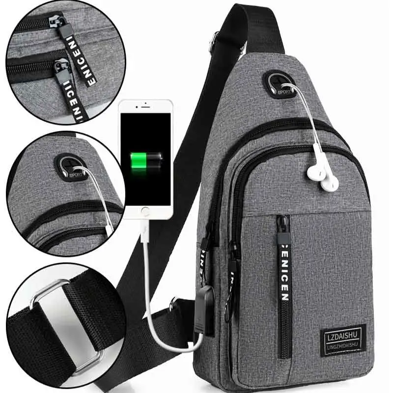 

Нагрудная сумка, мужская, нейлоновая, для занятий спортом, путешествий