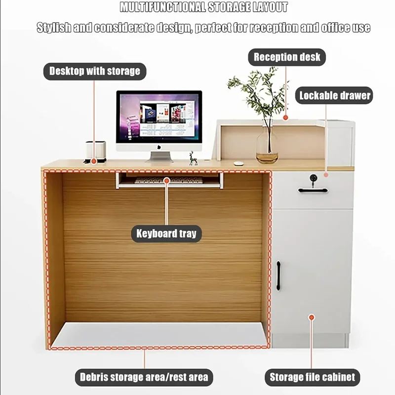 Угловая офисная с хранением Профессиональная Мебель приемные компании передняя