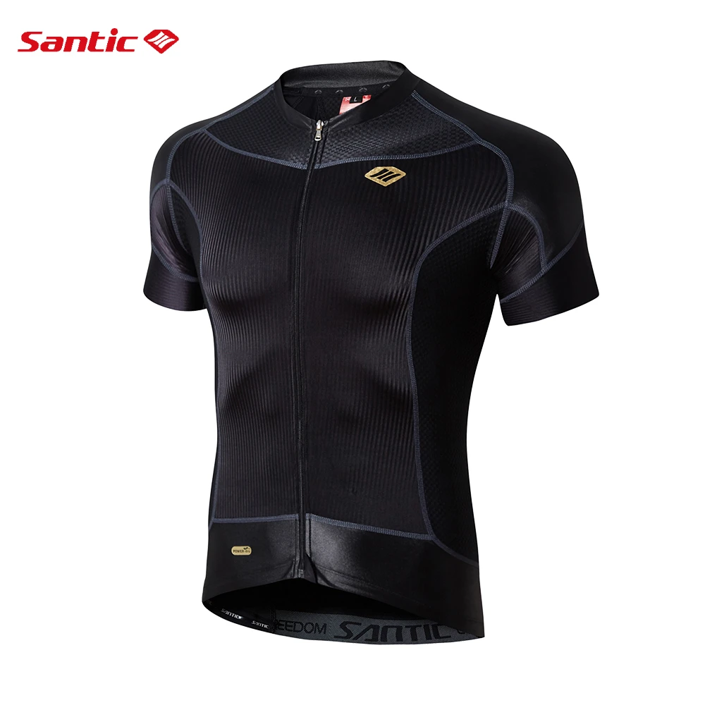 Santic Cycling Jersey for Men Pro Team MTB Road Bike Sportswear High Elasticity Breathable Bicycle Shirts Mountain Bike Clothing