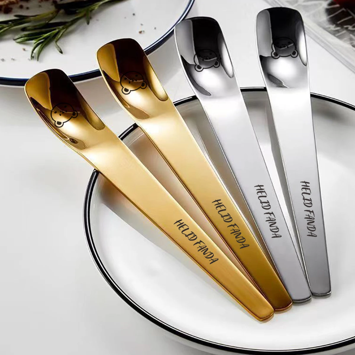 WORTHBUY Десертная Ложка Из Нержавеющей Стали 304 Кухонные Принадлежности Для