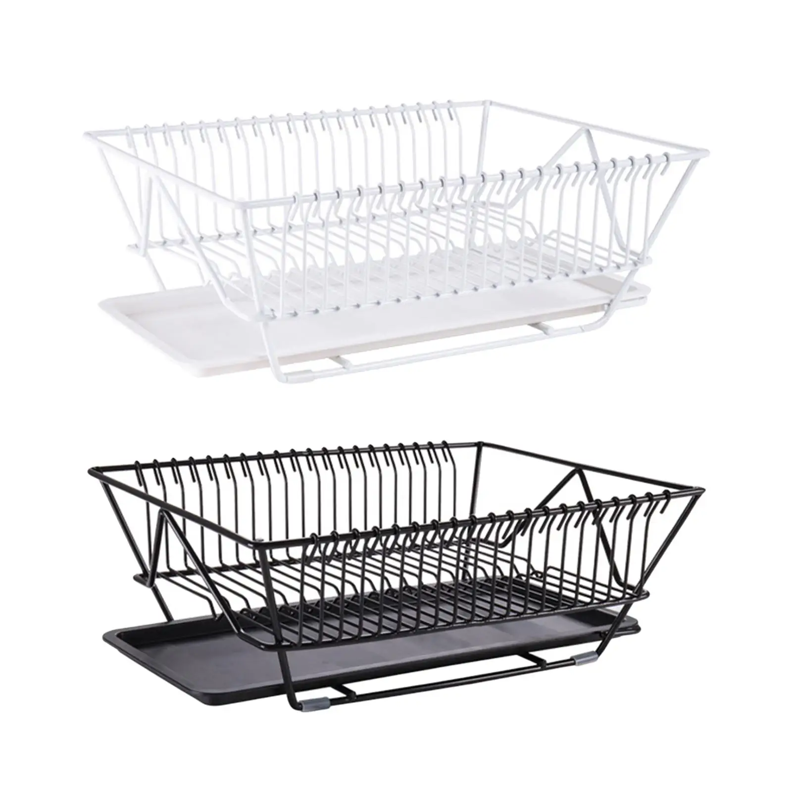 

Large Capacity Dish Drying Rack Rustproof Space-Saving Shelf Sink Dish Drainer for Countertop Storage Organize Accessories