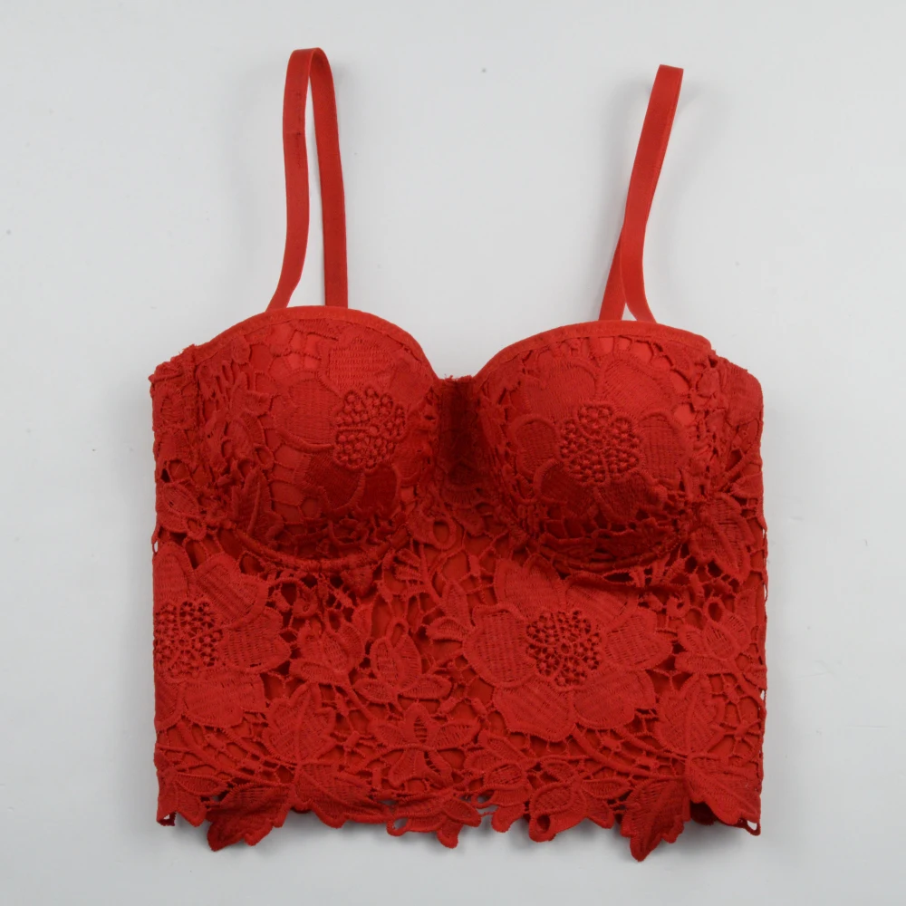 

New Arrival Women Sexy Designer Lace Tops Camisole Tops Ladies Trendy Night Club Camis Crop Tops