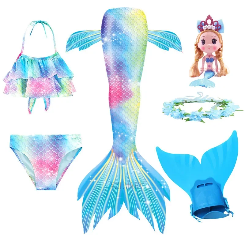 Летний женский костюм с хвостом Русалочки купальный для Хэллоуина платье