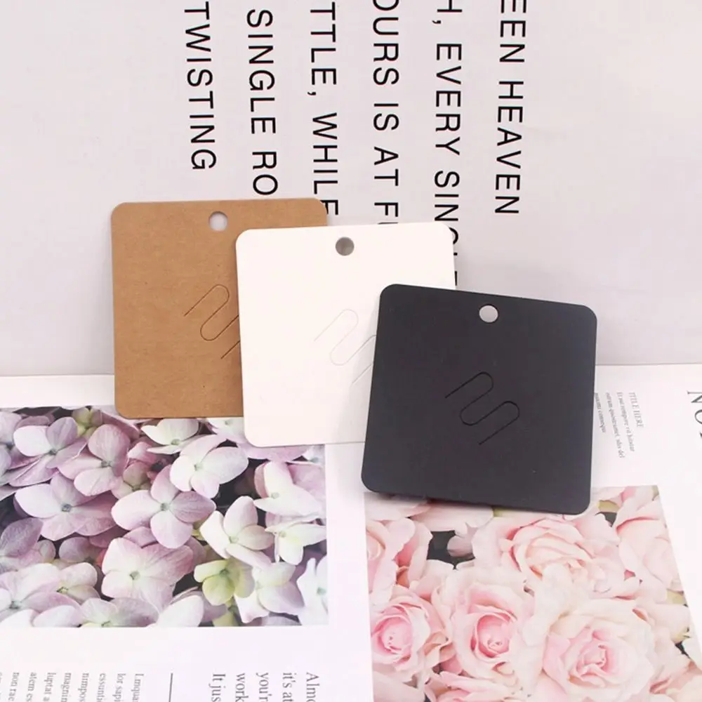 

Durable Creative Jewelry Display Cardboard Kraft Paper Tag Sale Hang Price Tag Brooches Display Cards Packaging Cards