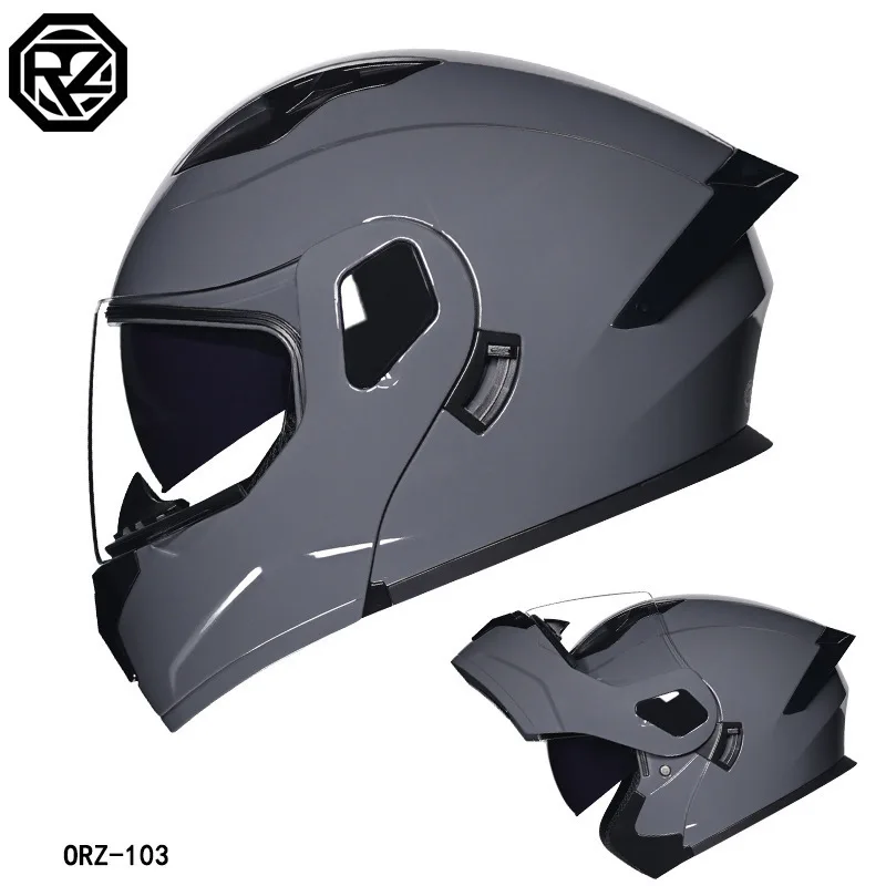 Flip Up Helmet Motorcycle Motocross Racing Dual Lens Men's And Women's Four Season Orz New Full Face
