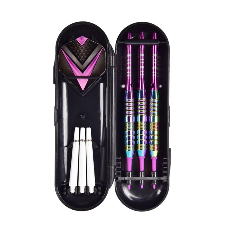 

Aluminum Alloy-Dart Shafts Soft Tip Darts Set with Travel Colorful Darts PET Flight Gift for Men Beginners-Players
