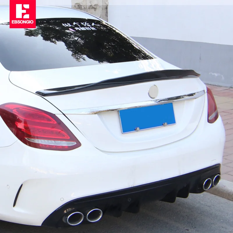 

Спойлер из углеродного волокна для Benz C Class Sedan 4-Door W205 C63 AMG C180 C200 C260 C300, спойлер для заднего багажника от 2015 до 2021