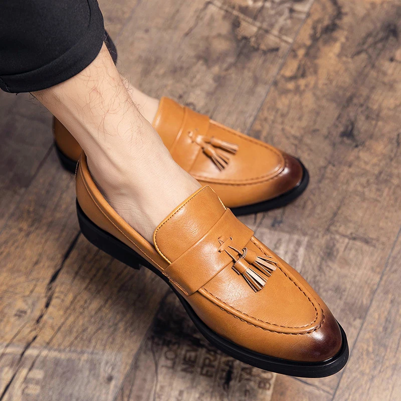 

Men Dress Shoes Men Spring Wedding Fashion Office High Quality Leather Comfy Business Man Formal Shoes 2022 Men Shoes