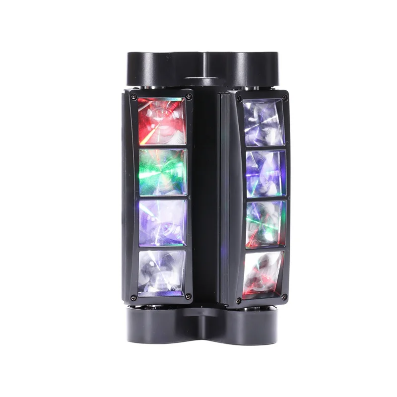 Hot sell Mini Spider Moving Head 8x10w Bright LED RGBW Beam Stage Dj Disco Laser show Sound Light