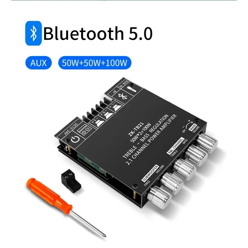 Плата усилителя сабвуфера TPA3116D2 Bluetooth 5.0 ZK-TB21