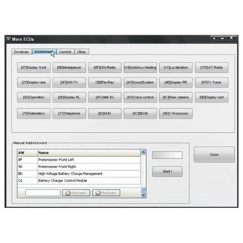 Комплексное программирование автомобиля с помощью ключа безопасности для VCP CAN