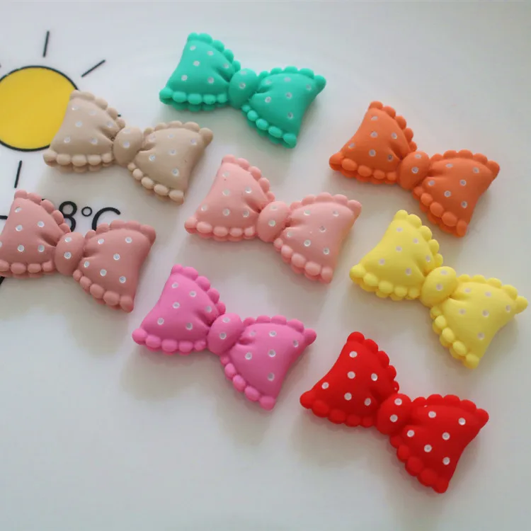 5 шт. милая серия miniso красочный бант с рисунком резиновые кабошоны из смолы