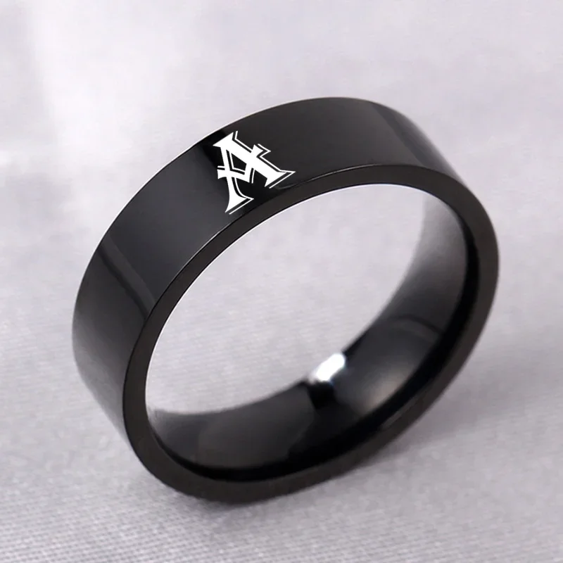 Personalised Initial Ring Engrave A to Z Alphabet Stainless Steel Signet Blank Plain Band 12 Zodiac For Men and Women