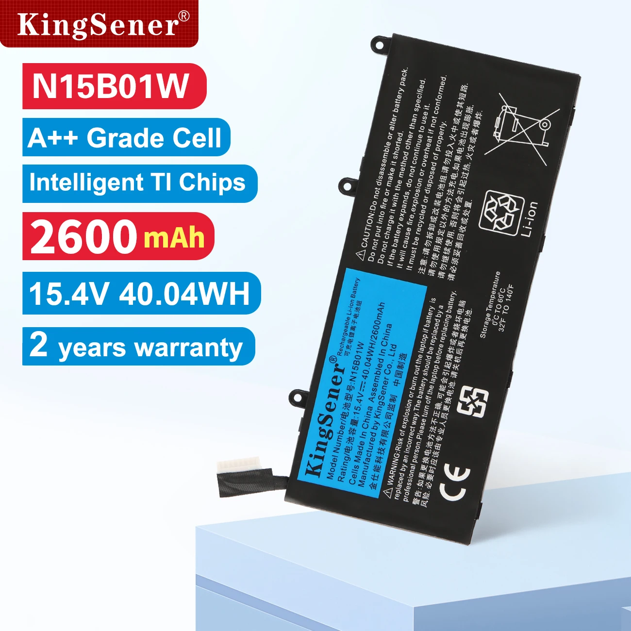 Фото Kingsener N15B01W Аккумулятор для ноутбука Xiaomi Mi Ruby 15,6 дюйма Timi TM1703 TM1802-AD/N/C 15,4 В 2600 мАч/40.04WH №1