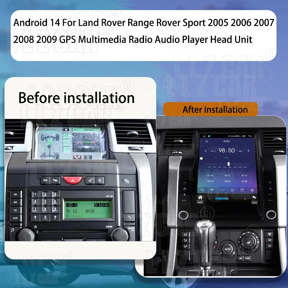 Фото Android 14.0 8-ядерный 8 + 256G автомобильный мультимедийный радиоплеер для Land Range Rover Sport 2005-2009 авто стерео GPS навигация головное устройство №2