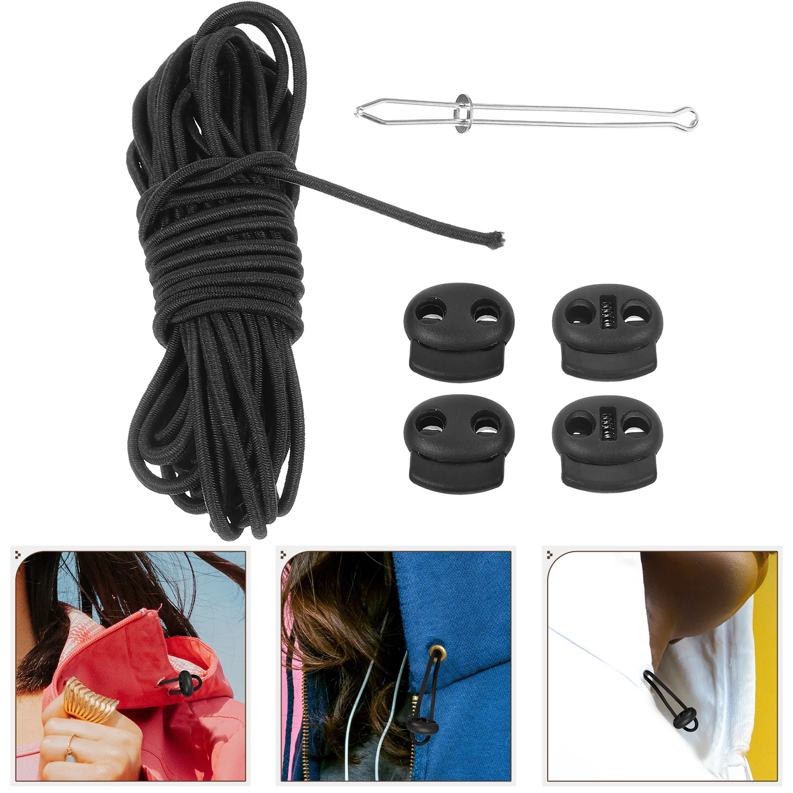 

1 Set of Wear resistant Cord Locks Daily Use Spring Cord Locks Household Spring Fasteners
