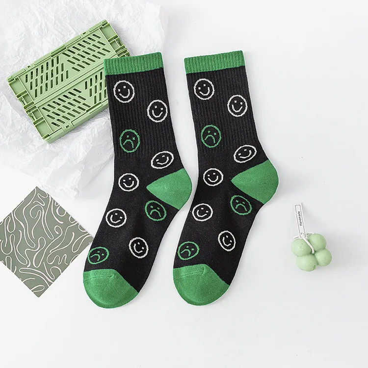 Trendy Couple Socks Female Autumn Winter Socks for Women Korean Japanese INS Irregular Creative Fashion Simple Socks In The Tube