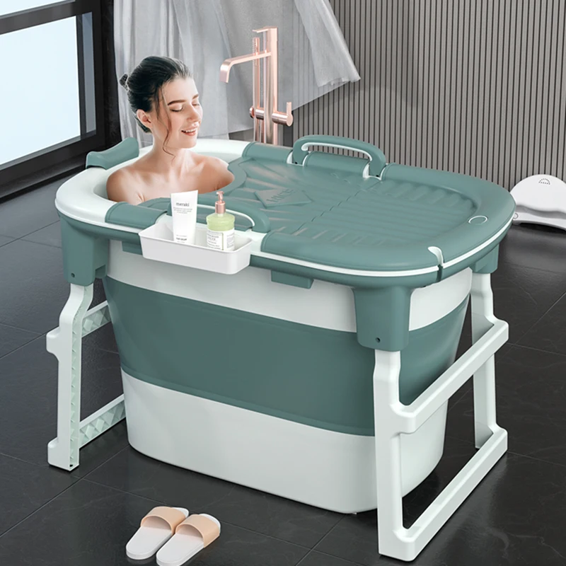 

Adult Sauna Portable Bathtub Large Anti Slip Mobile Folding Bathtub Lounger Cover Baignoire Pliable Adullte Bathtub Accesoires