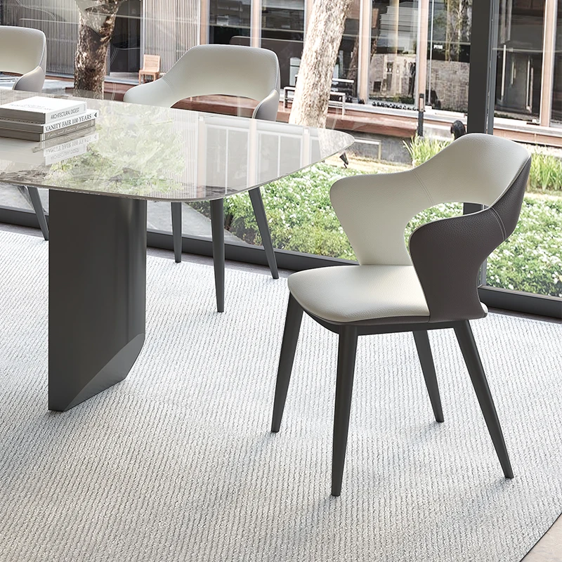 

Italian light luxury dining chair simple dressing chair designer chair backrest home bedroom desk chair net red makeup chair