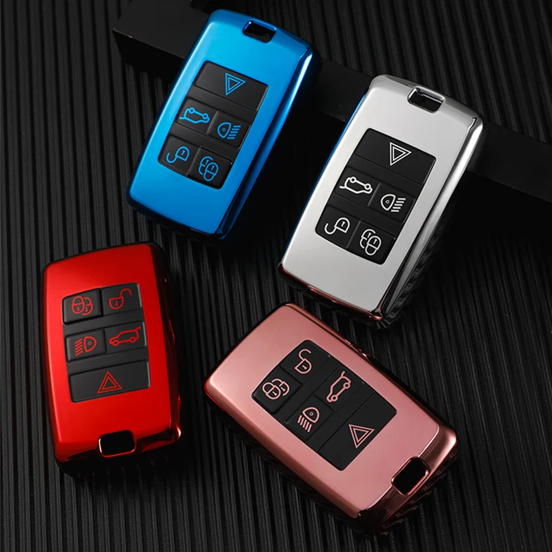 

Car Smart Key Cover Case Bag Fob Shell Holder for Land Rover Range Rover Evoque Discovery Sport 5 2018 - 2020 Protector