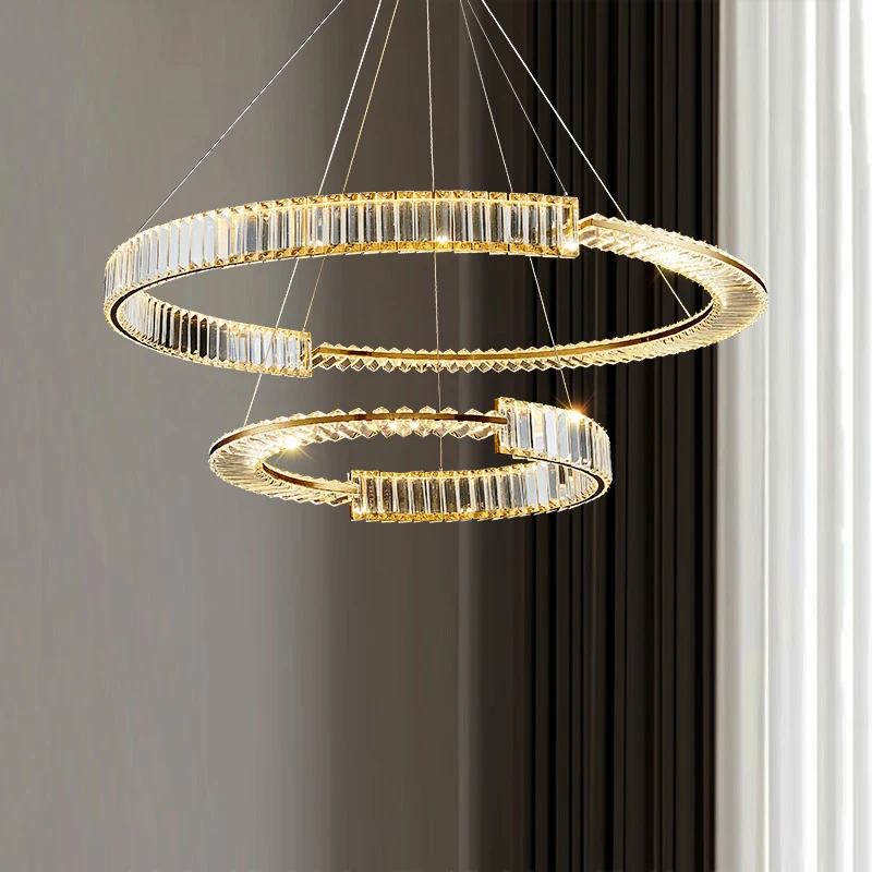 

Lighting Luxury Led Crystal Chandelier Modern Minimalist Main Light Bedroom Dining Room Living Room Lighting Decoration Lamps