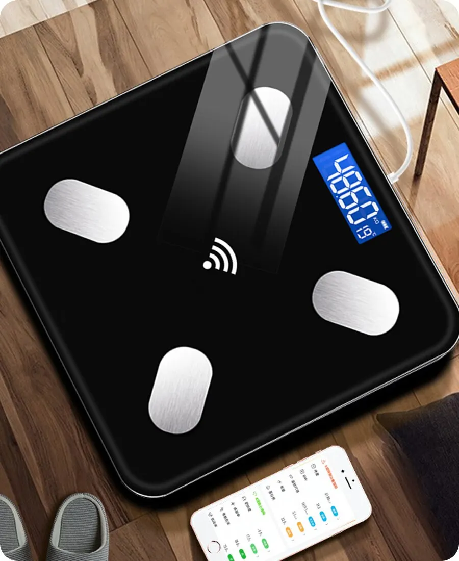 Intelligent Body Fat Scale Charging Electronic Weighing Scale Household Scale Bluetooth Adult Fat Scale Weigh