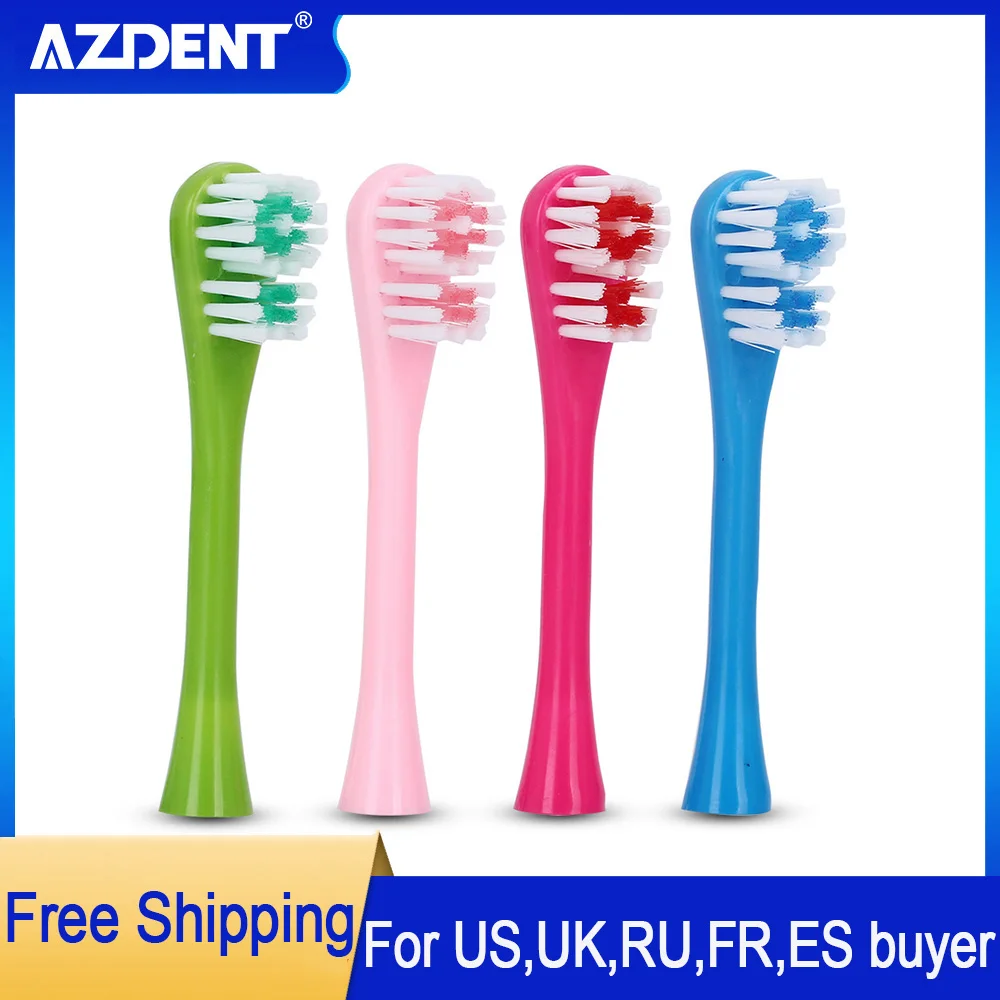

AZDENT Toothbrush Head Soft Bristle Fit for Battery Type Children's Electric Toothbrush Cute Cartoon Kids Oral Clean Accessory