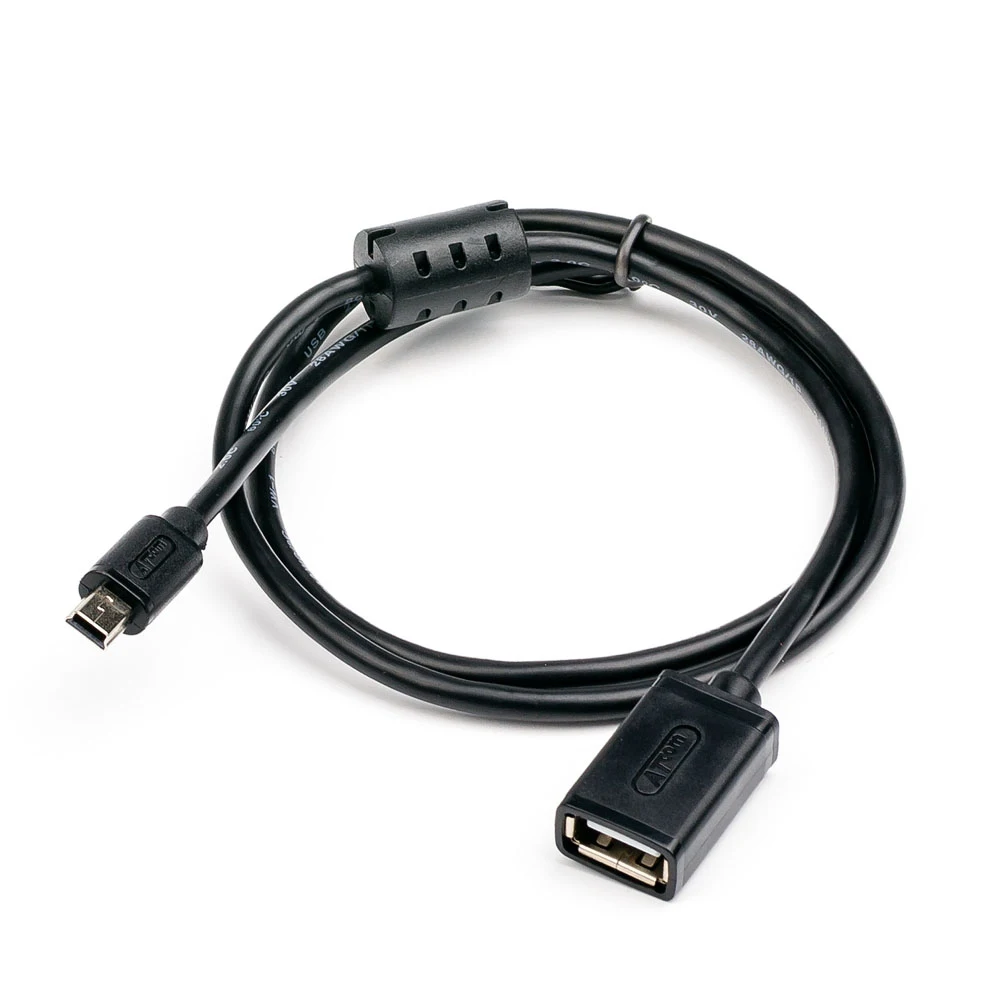 Кабель ATCOM USB AF-MINIUSB OTG AT2821 0.8 м черный