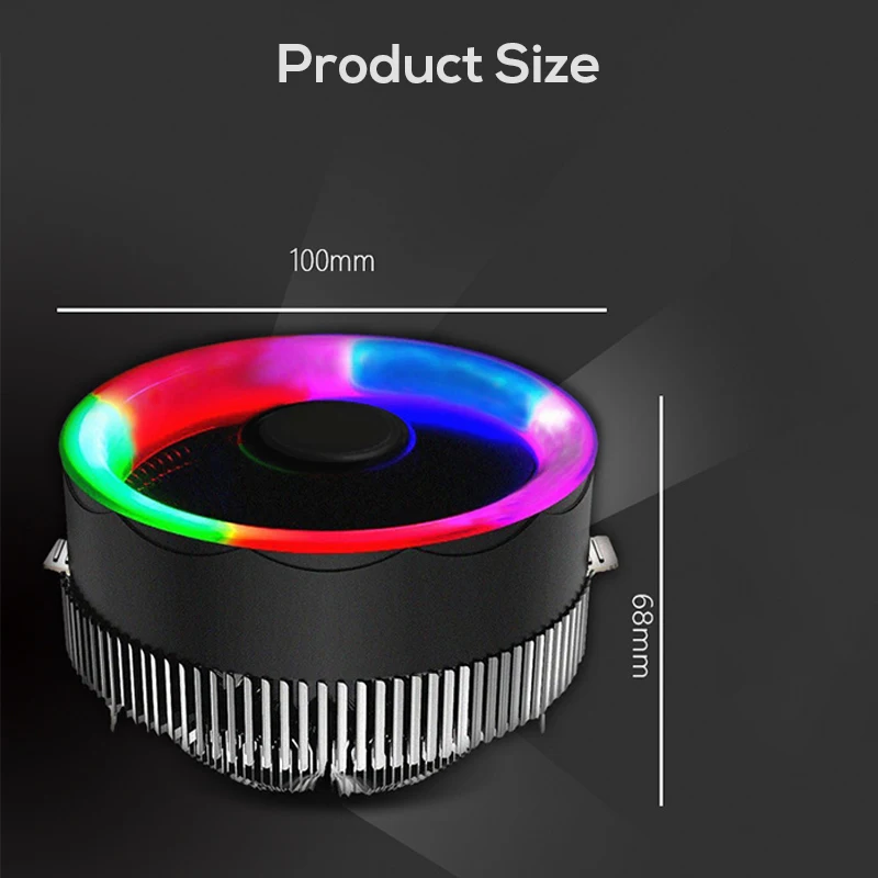 universal computer cpu cooler radiator led heat sink amd intel silent 3pin pc cpu cooling cooler heatsink fan cooler processador free global shipping