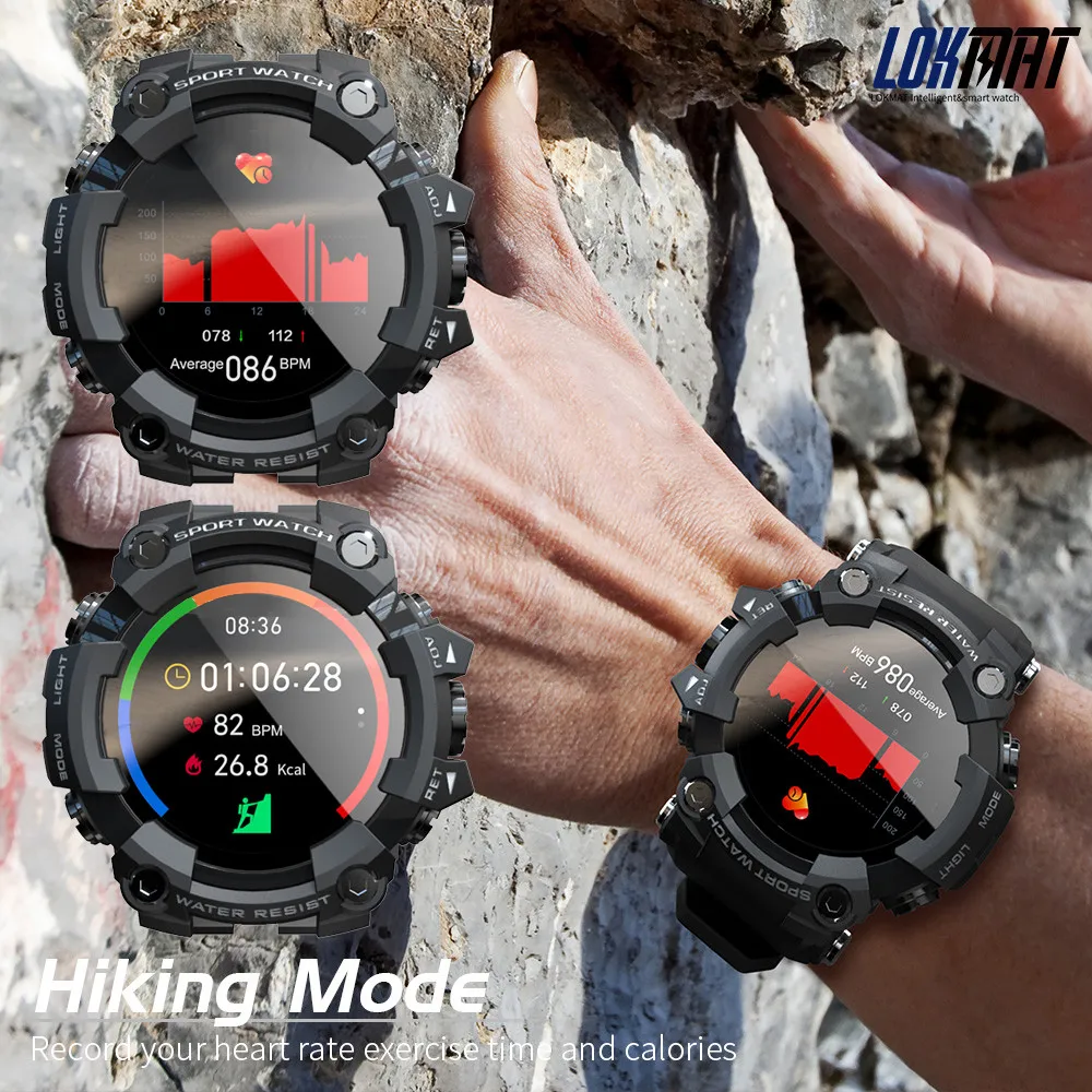 

LOKMAT SmartWatch Men Tracker Fitness Outdoor Man Sports Watch Heart Rate Blood Pressure Monitor Clock Smart Watch for Android