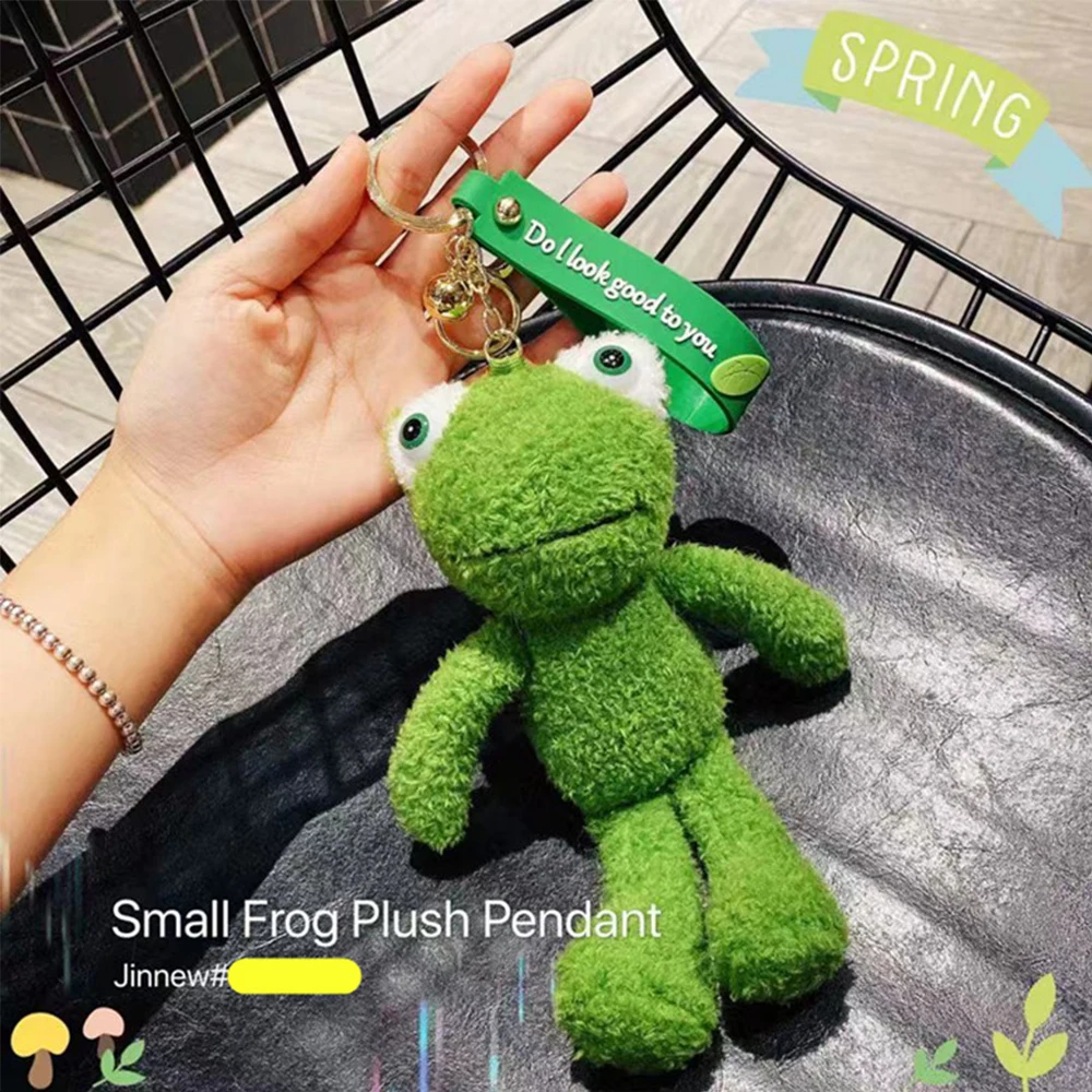 

frog keychain pendant cute keychain кавайная лягушка Plush doll with key chain/cord buckle, bag buckle can be hung on car keys
