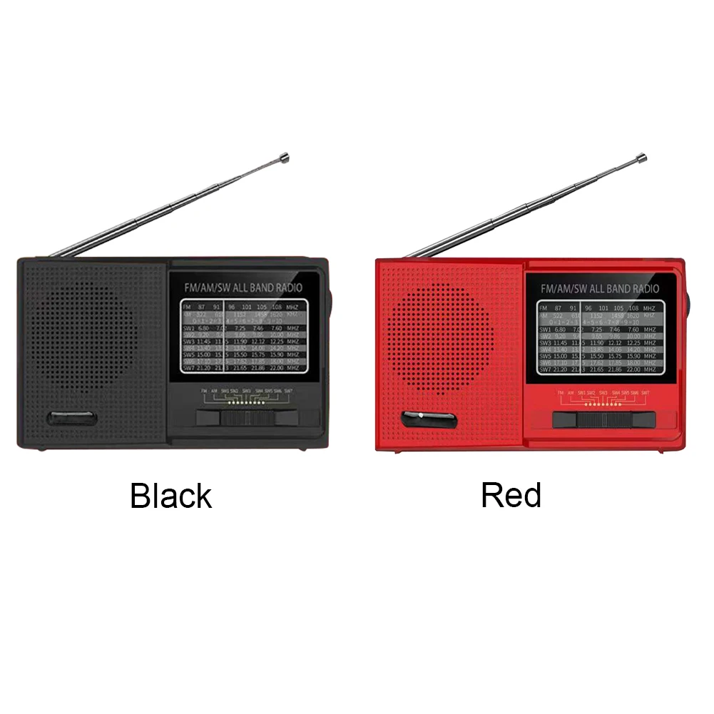 Professional Adjustment Knob Large Speaker Earphone Jack Battery Powered For Elderly Retro FM AM SW Portable Radio Digital Audio