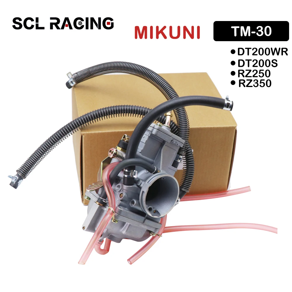 Карбюратор для мотоцикла SCL Racing 1 шт., плоский Гладкий карбюратор Mikuni TM30 30 мм для YAMAHA DT200WR DT200S RZ250 RZ350 moto