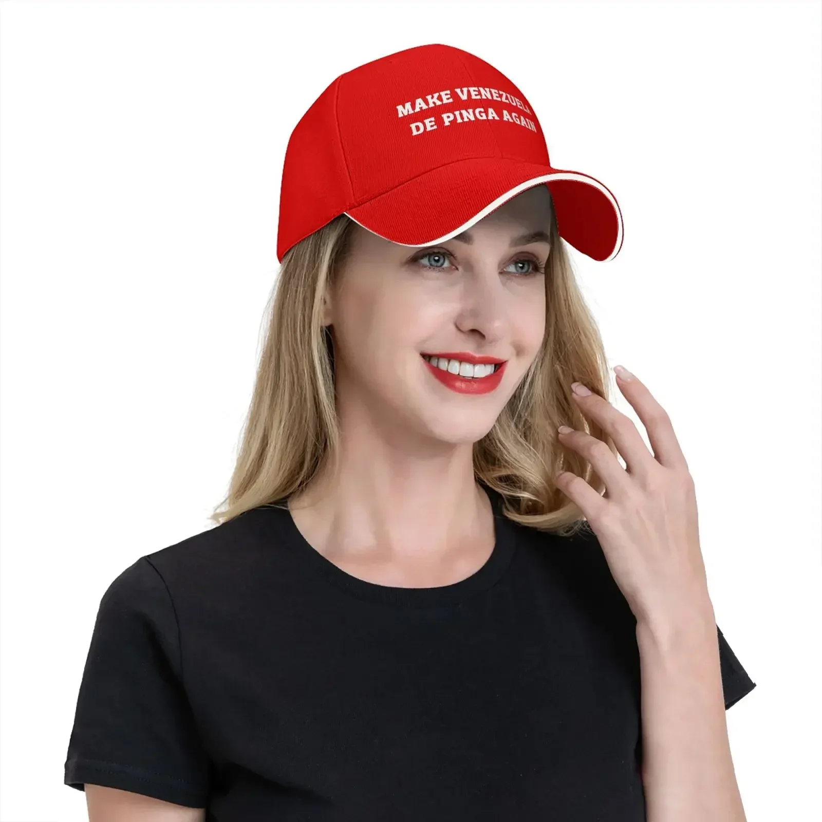 Фото Новая бейсболка MAKE VENEZUELA DE PINGA AGAIN, унисекс, уникальный дизайн, повседневная летняя кепка, подарок, снэпбэк №4