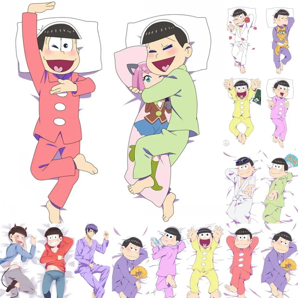 

50x180cm Cartoon Mr. Osomatsu Matsuno Karamatsu Choromatsu Ichimatsu Todomatsu Cosplay Hugging Body Pillow Case Prop